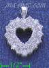 Sterling Silver CZ Heart Charm Pendant