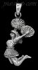 Sterling Silver Cheerleader Charm Pendant Sterling Silver Cheerleader Charm Pendant