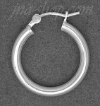 Sterling Silver 18mm French Lock Hoop Earrings 2mm tubing