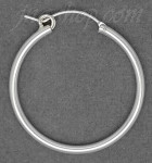 Sterling Silver 30mm Curved Lock Hoop Earrings 2mm tubing