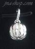 Sterling Silver Small Corrugated Bell Rattle Charm Pendant