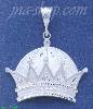 Sterling Silver DC Big Crown Charm Pendant