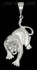 Sterling Silver DC Big Tiger Charm Pendant