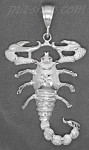 Sterling Silver DC Big Scorpion Charm Pendant