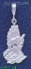 Sterling Silver DC Praying Hands Charm Pendant