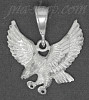 Sterling Silver DC Striking Eagle Charm Pendant