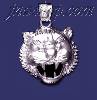 Sterling Silver DC Tiger Head Charm Pendant
