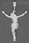 Sterling Silver DC Big Jesus Christ Crucifix Charm Pendant