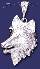 Sterling Silver DC Big Wolf Head Charm Pendant