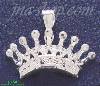 Sterling Silver DC Big Crown 'QUEEN' Charm Pendant