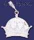 Sterling Silver DC Crown Charm Pendant