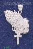 Sterling Silver DC Hands Praying w/Rosary Charm Pendant
