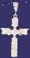 Sterling Silver DC Cross w/Shroud Charm Pendant