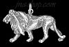 Sterling Silver Lion Feline Animal Charm Pendant