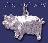 Sterling Silver Pig Animal Charm Pendant