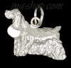 Sterling Silver Cocker Spaniel Dog Animal Charm Pendant