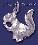 Sterling Silver Squirrel Animal Charm Pendant
