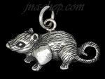Sterling Silver Mouse Rat Animal Charm Pendant