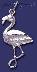 Sterling Silver Flamingo Animal Charm Pendant