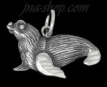 Sterling Silver Seal Sea Lion Animal Charm Pendant