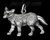 Sterling Silver Fox Animal Charm Pendant