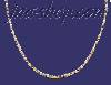 Sterling Silver 16" Two Tone Necklace 5mm