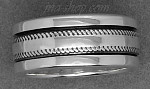 Sterling Silver MENS SPINNER RING W/ KNURLED EDGE SPINNING BAND size 9