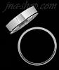 Sterling Silver 4mm Flat Wedding Band Ring Beveled Edge sz 8