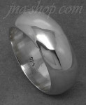 Sterling Silver Wedding Band Ring 10mm sz 8