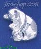 Sterling Silver Polar Bear Mother & Cub Brooch Pin