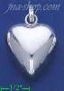 Sterling Silver Harmony Heart Bell Chime Pendant 24mm