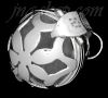 Sterling Silver 4-Picture Photo Ball Openwork Design Locket Pendant