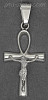 Sterling Silver Crucifix Ankh Ansate Cross Charm Pendant