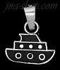 Sterling Silver Boat Charm Pendant