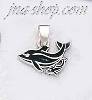 Sterling Silver Whale Mother & Baby Charm Pendant