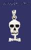 Sterling Silver Skull & Bone Charm Pendant