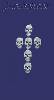 Sterling Silver Skulls Cross Charm Pendant
