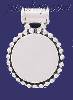 Sterling Silver Circle w/Beads Engravable Charm Pendant Sterling Silver Circle w/Beads Engravable Charm Pendant