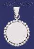 Sterling Silver Circle w/Beads Engravable Charm Pendant Sterling Silver Circle w/Beads Engravable Charm Pendant