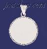 Sterling Silver Circle w/Rope Engravable Charm Pendant Sterling Silver Circle w/Rope Engravable Charm Pendant