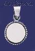 Sterling Silver Circle w/Rope Engravable Charm Pendant Sterling Silver Circle w/Rope Engravable Charm Pendant