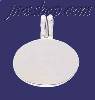 Sterling Silver Oval Engravable Charm Pendant Sterling Silver Oval Engravable Charm Pendant