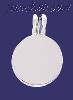 Sterling Silver Circle Engravable Charm Pendant Sterling Silver Circle Engravable Charm Pendant