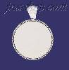 Sterling Silver Circle w/Rope Engravable Charm Pendant