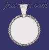 Sterling Silver Circle w/Rope Engravable Charm Pendant Sterling Silver Circle w/Rope Engravable Charm Pendant