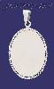 Sterling Silver Oval w/Rope Engravable Charm Pendant