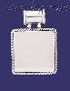 Sterling Silver Square w/Rope Engravable Charm Pendant Sterling Silver Square w/Rope Engravable Charm Pendant