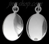 Sterling Silver Engravable Oval Charm Pendant