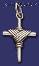 Sterling Silver Cross w/Shroud Charm Pendant