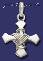 Sterling Silver Cross w/Shroud Charm Pendant